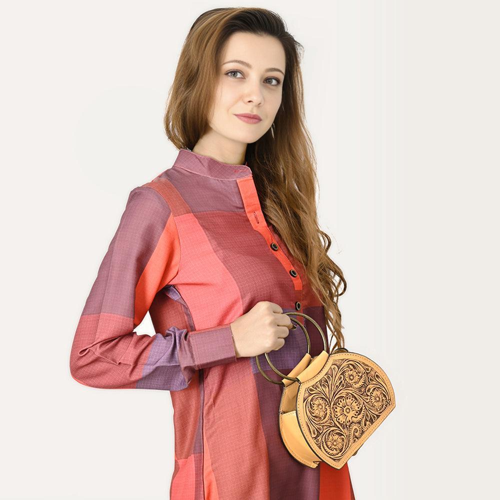 American Darling Hand-Tooled Genuine Leather Clutch