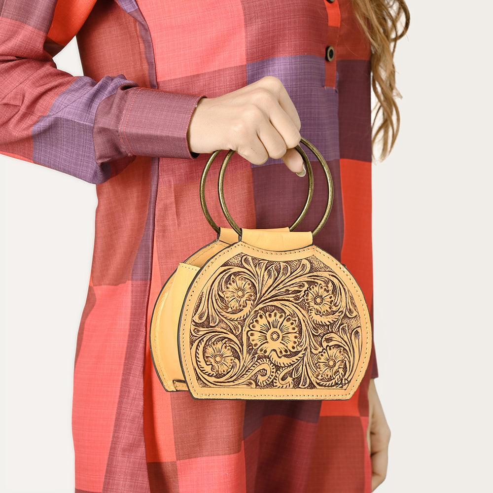 American Darling Hand-Tooled Genuine Leather Clutch