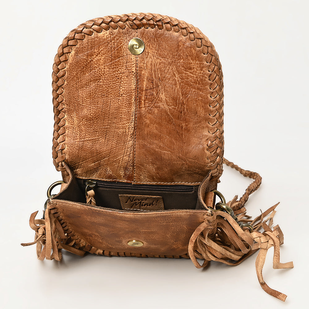 Never Mind Small Crossbody Vintage Handmade Genuine Cowhide Leather