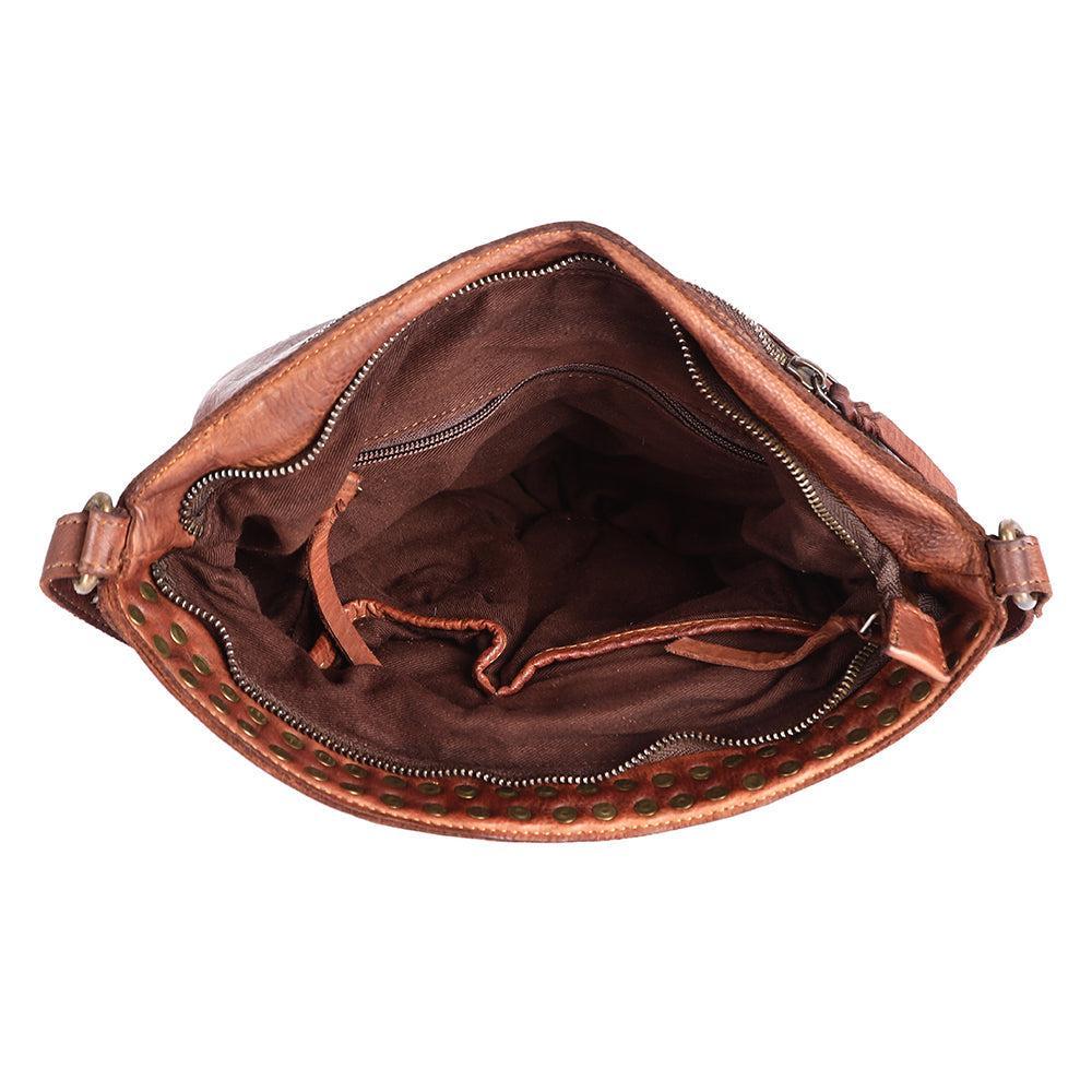 Never Mind Crossbody Vintage Handmade Genuine Cowhide Leather