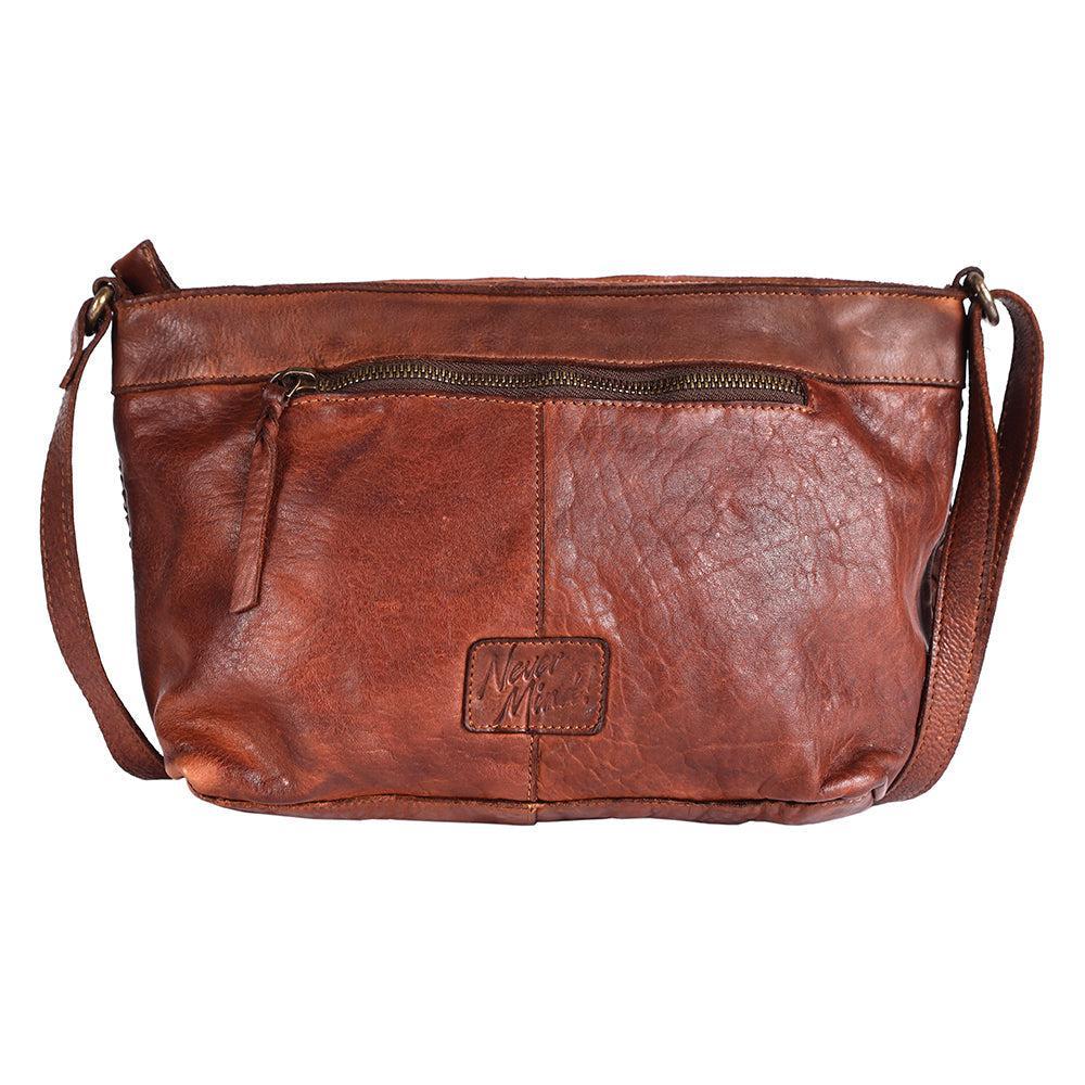 Never Mind Crossbody Vintage Handmade Genuine Cowhide Leather