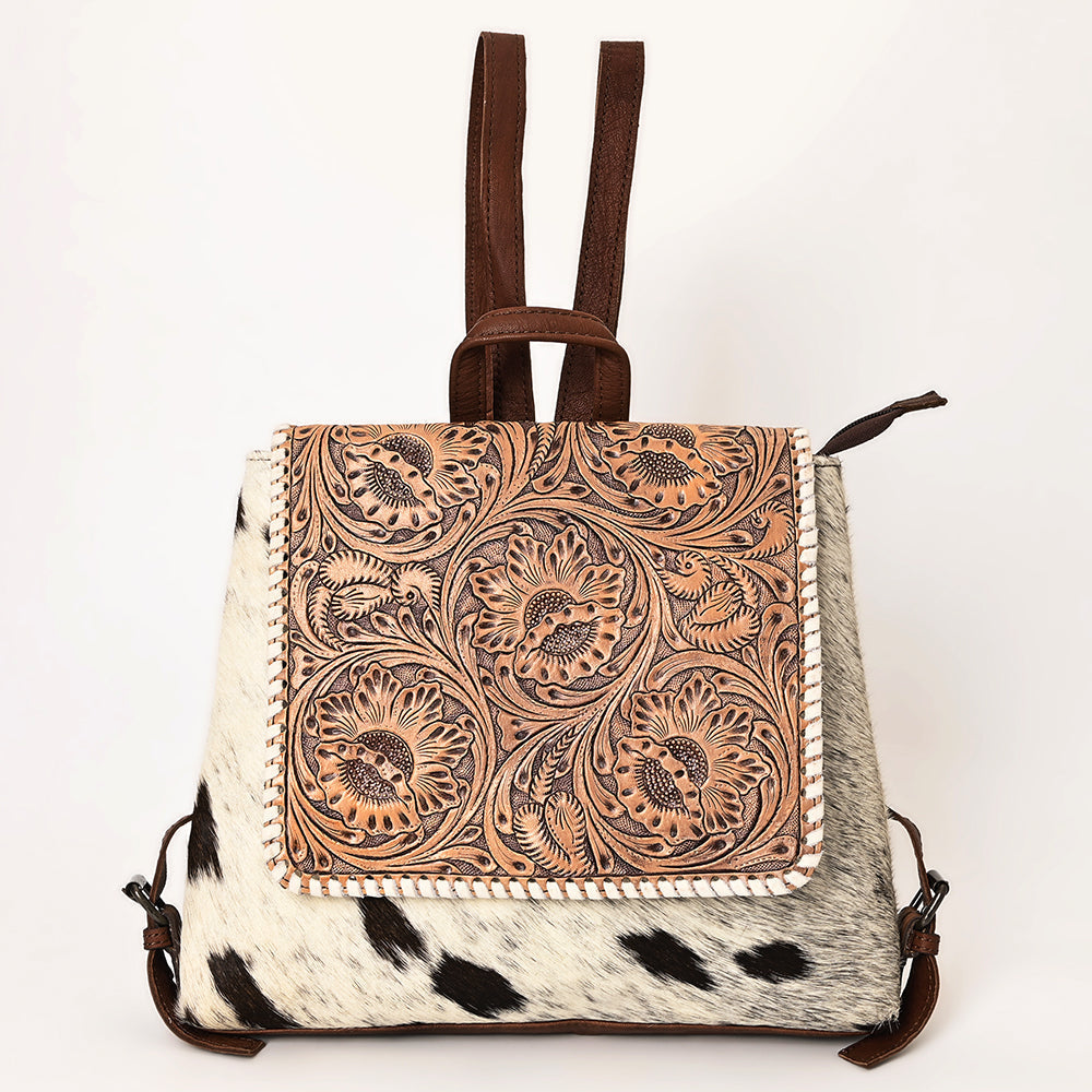 Ohlay Crossbody Hand Tooled Hair-On Genuine Leather
