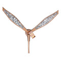 Western Leather Headstall And Breast Collar Tack Set With ZebraPatterned Durable
