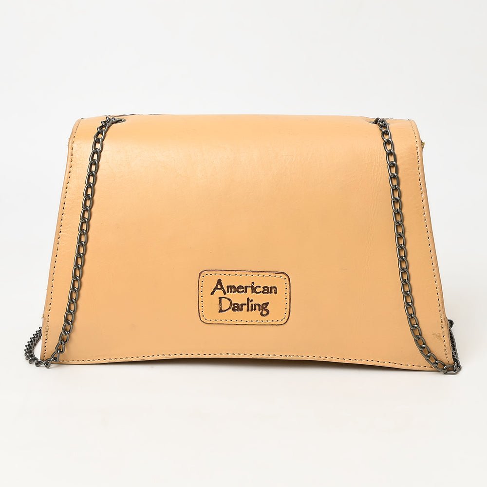 American Darling Hand-Tooled Genuine Leather Small Crossbody Bag