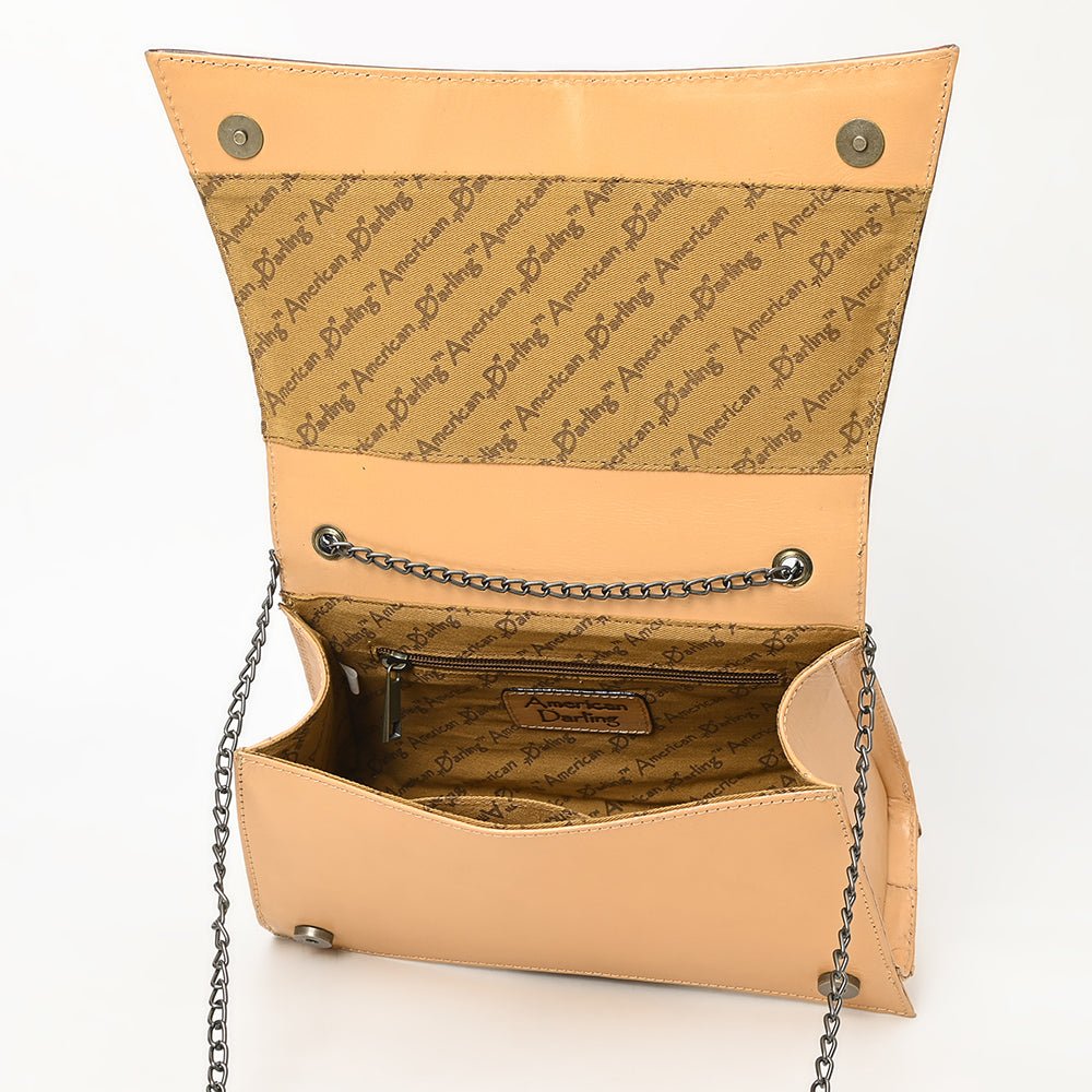 American Darling Hand-Tooled Genuine Leather Small Crossbody Bag
