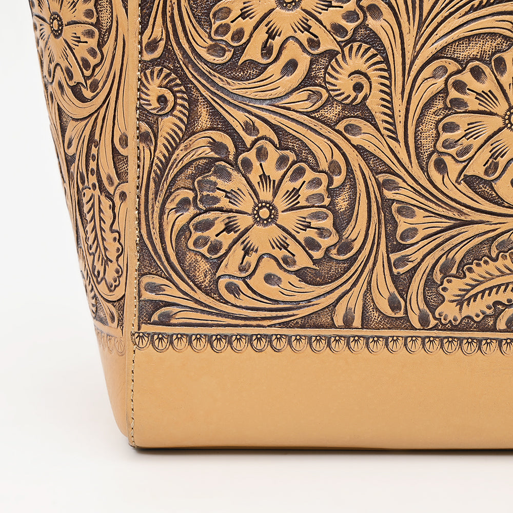 American Darling Hand-Tooled Genuine Leather Tote