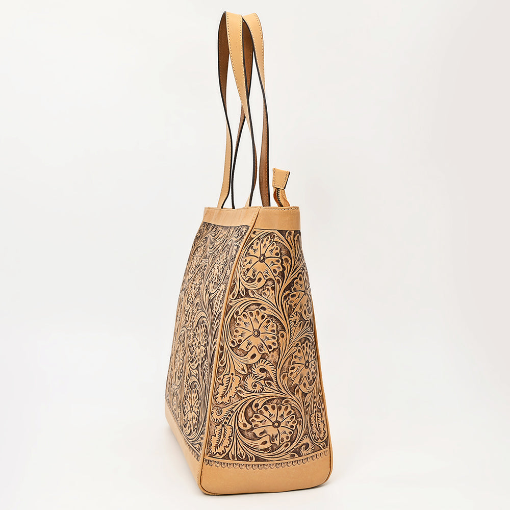 American Darling Hand-Tooled Genuine Leather Tote