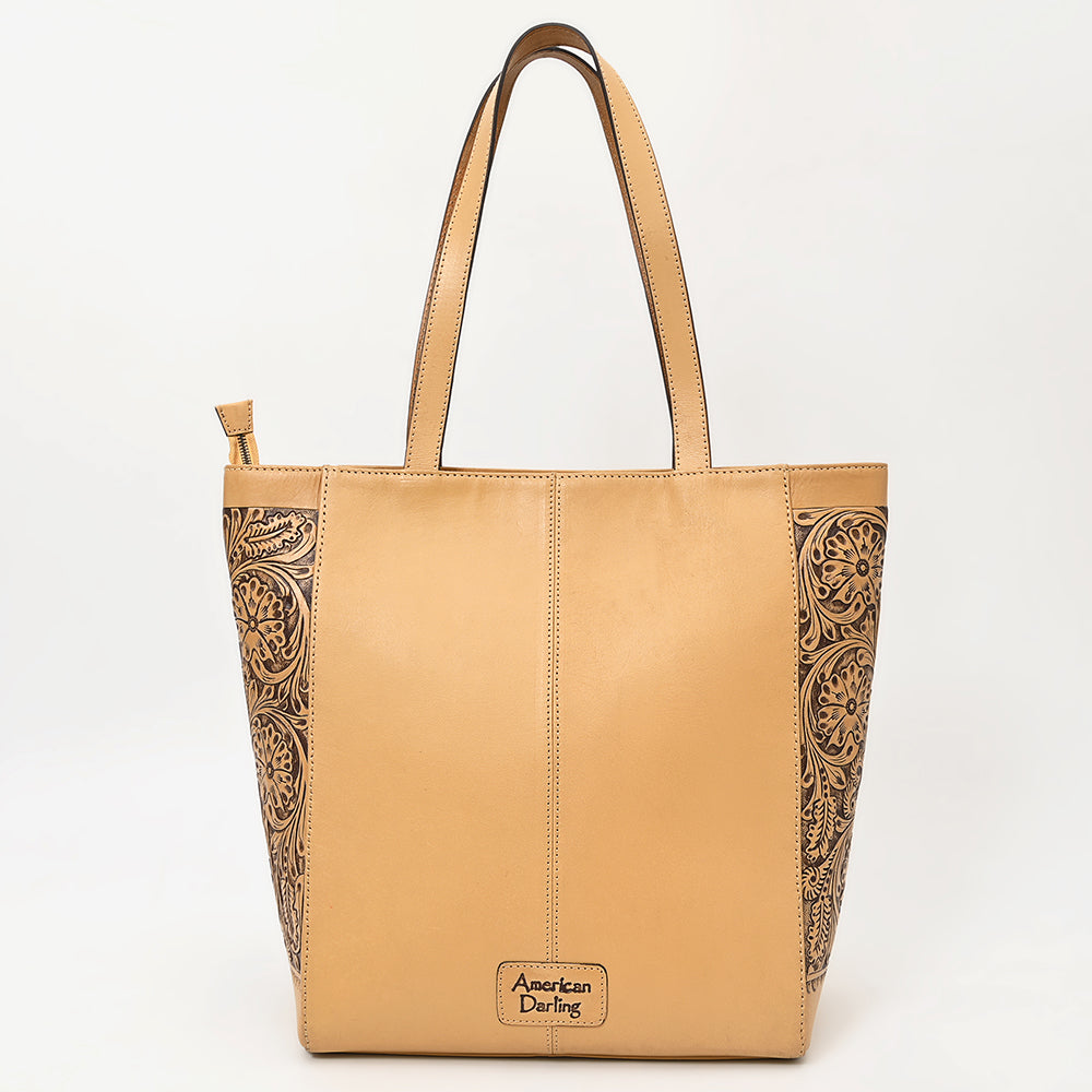 American Darling Hand-Tooled Genuine Leather Tote