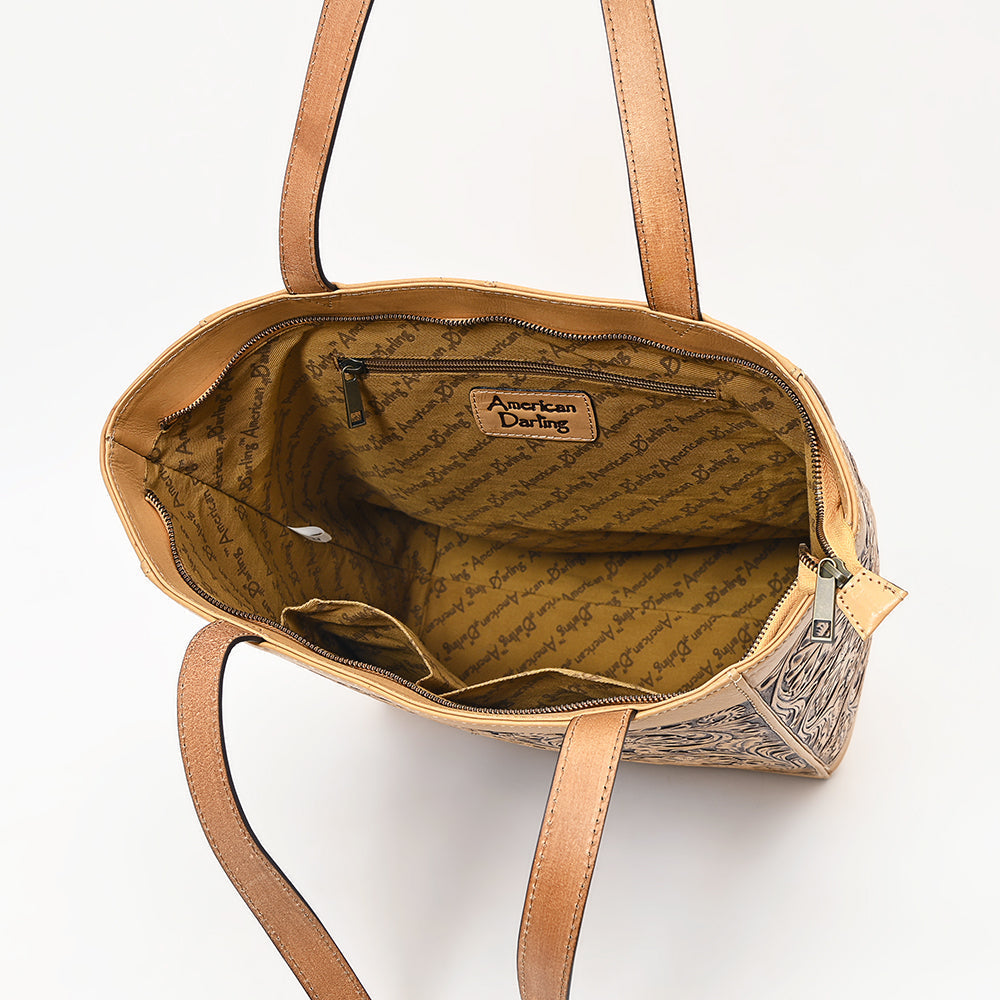 American Darling Hand-Tooled Genuine Leather Tote