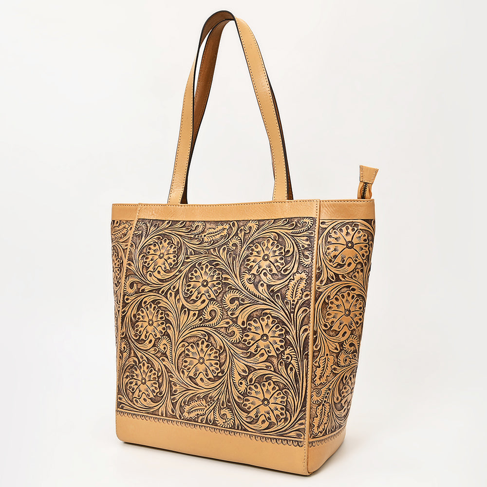 American Darling Hand-Tooled Genuine Leather Tote
