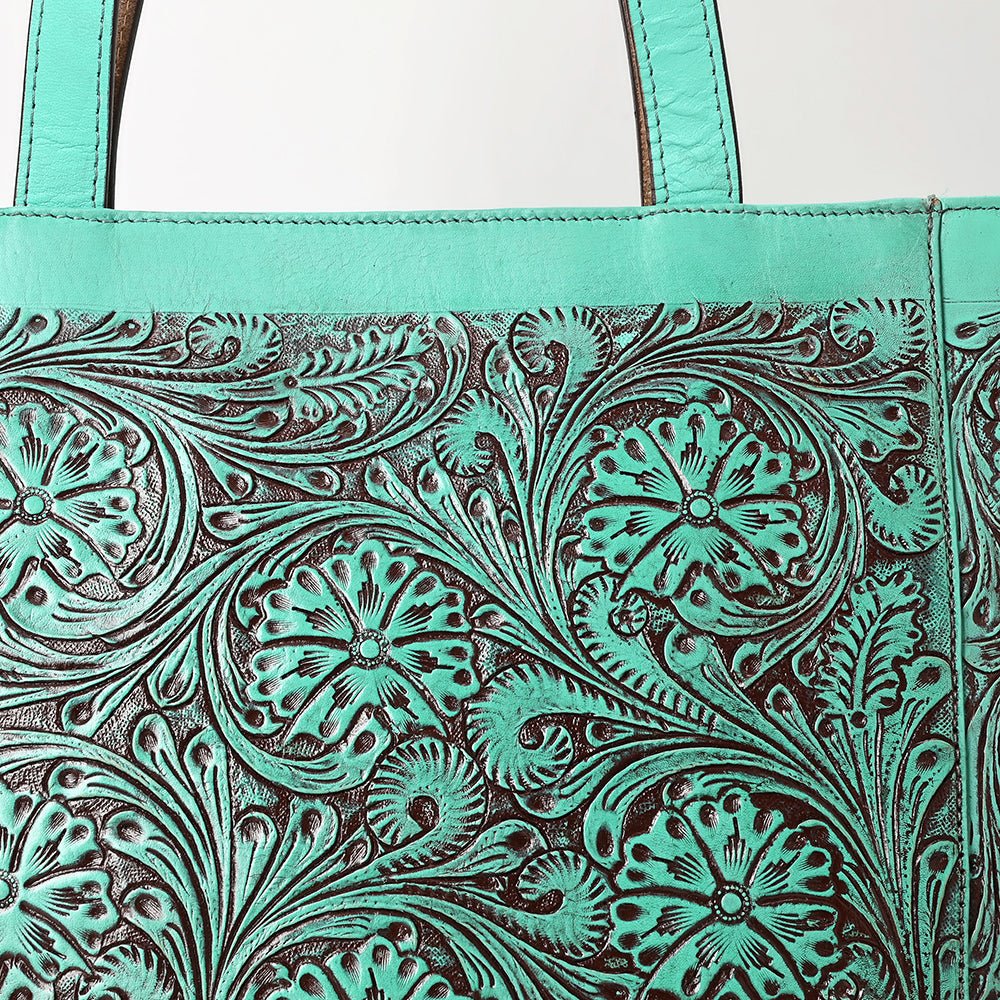 American Darling Tote Hand Tooled Genuine Leather