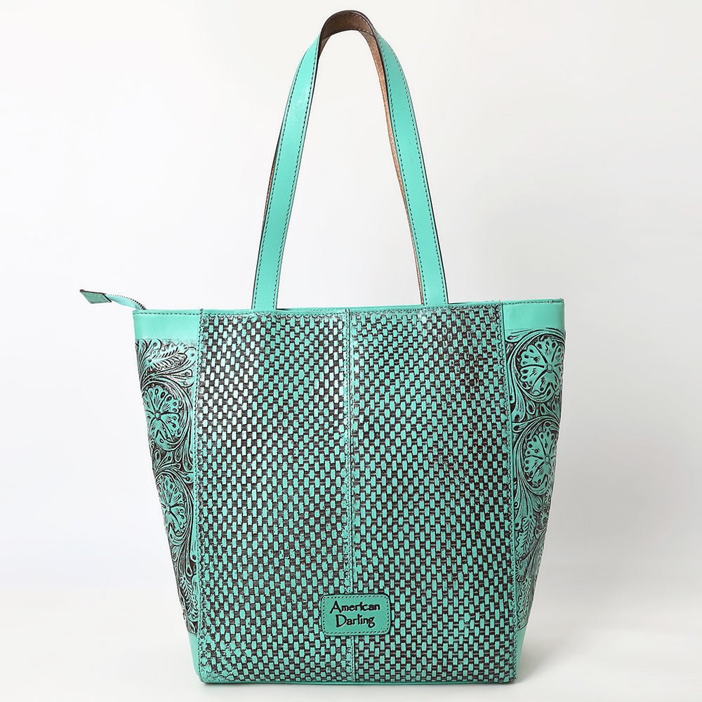 American Darling Tote Hand Tooled Genuine Leather