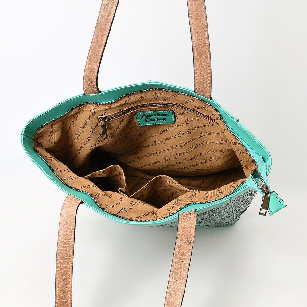 American Darling Tote Hand Tooled Genuine Leather