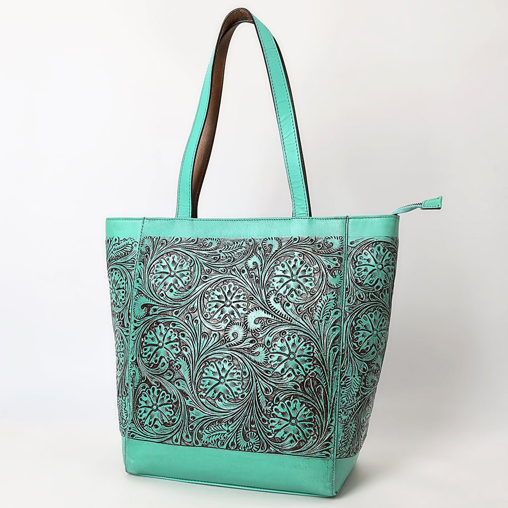 American Darling Tote Hand Tooled Genuine Leather