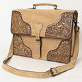 American Darling Hand-Tooled Genuine Leather Briefcase