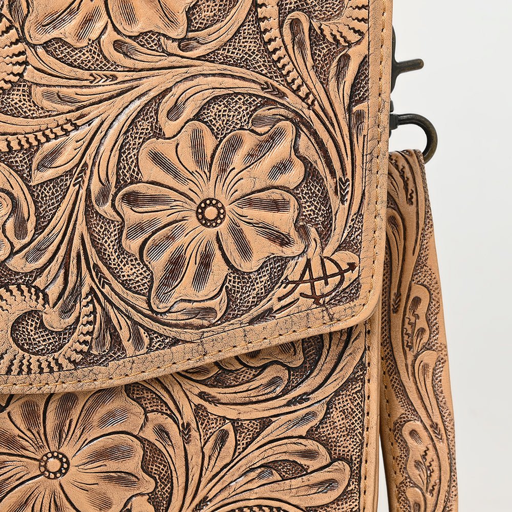 American Darling Briefcase Hand Tooled Genuine Leather