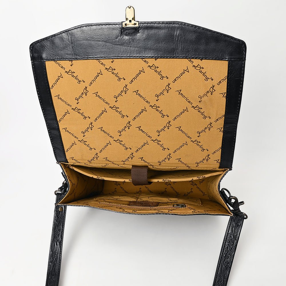 American Darling Briefcase Hand Tooled Genuine Leather