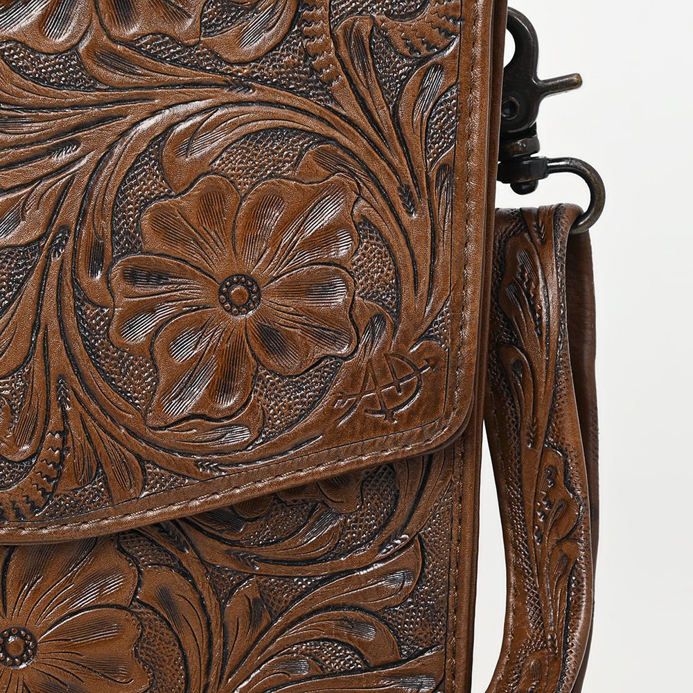 American Darling Briefcase Hand Tooled Genuine Leather