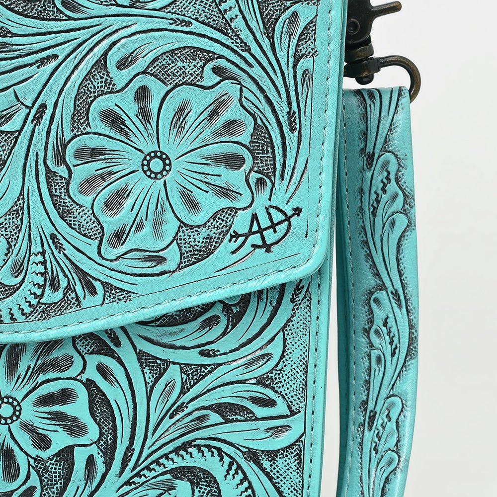 American Darling Briefcase Hand Tooled Genuine Leather