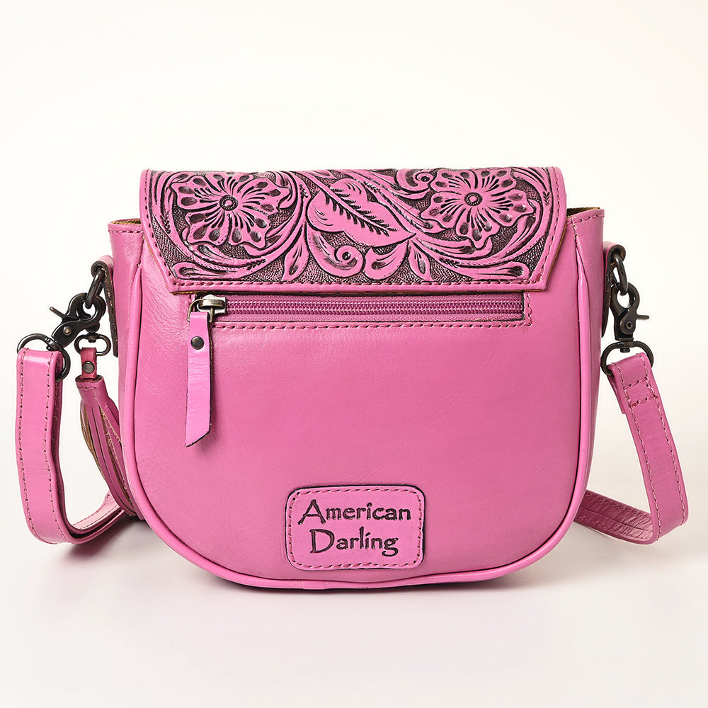 American Darling Hand-Tooled Genuine Leather Crossbody Bag