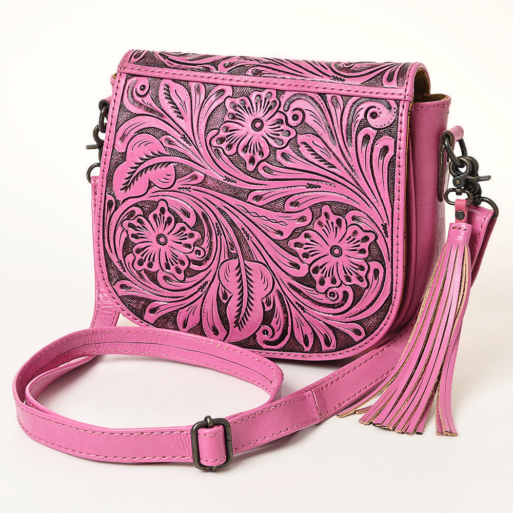 American Darling Hand-Tooled Genuine Leather Crossbody Bag