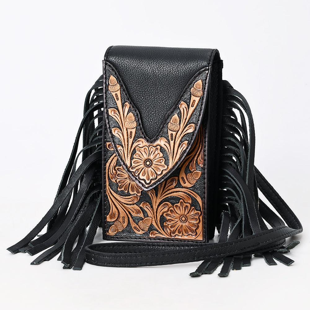 American Darling Hand-Tooled Genuine Leather Crossbody Bag