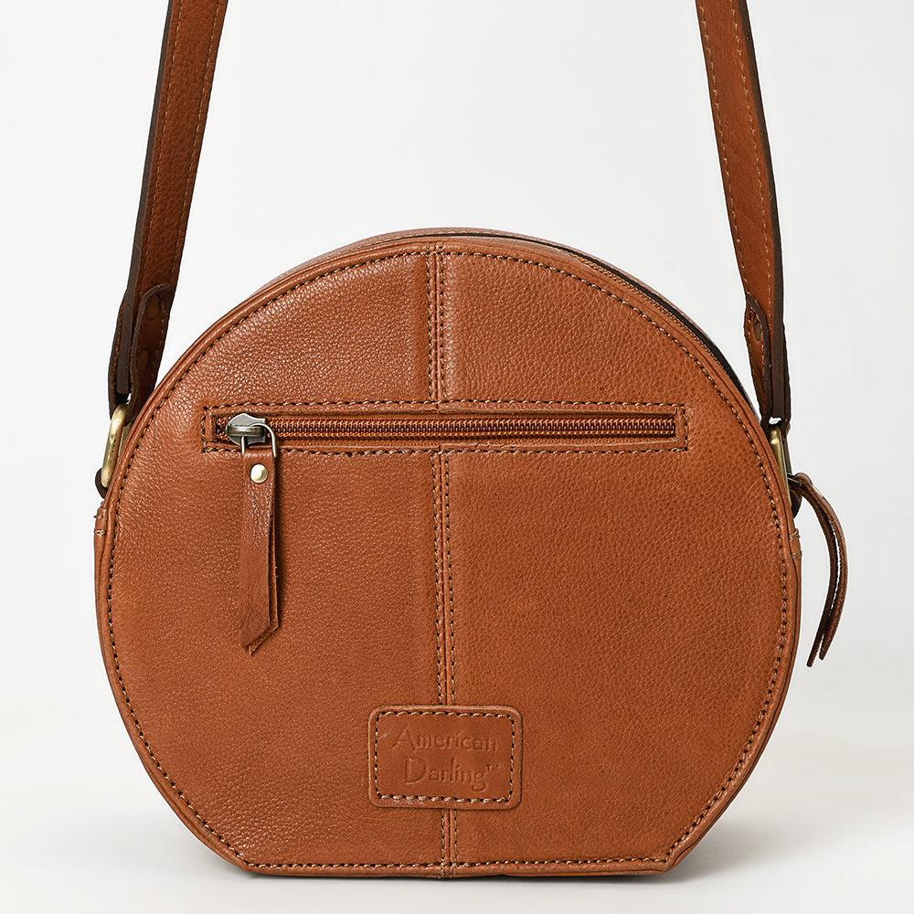 American Darling Hand-Tooled Genuine Leather Canteen Bag