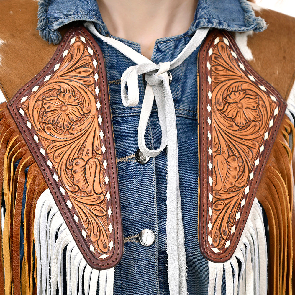 American Darling ADJW111B Genuine Leather Jewelry Necklace with Concho