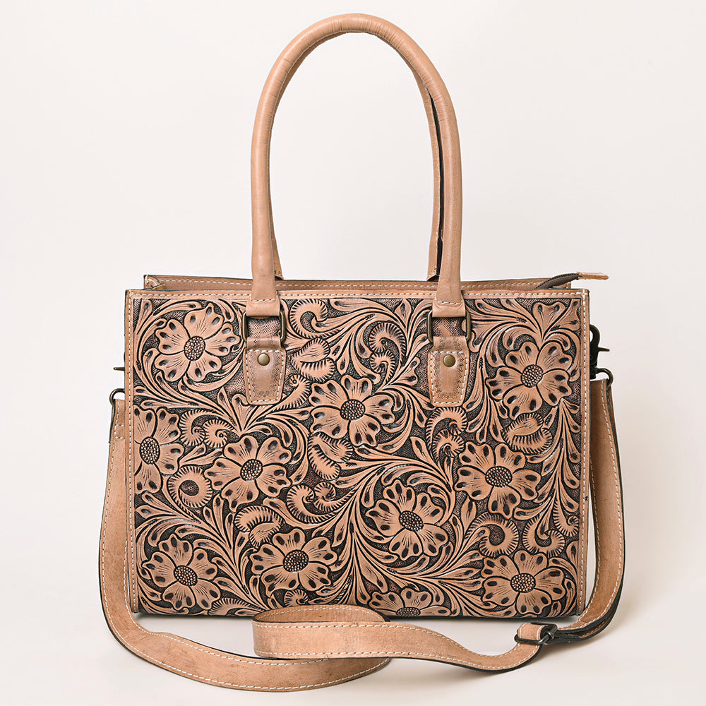 American Darling Tote Hand Tooled Genuine Leather
