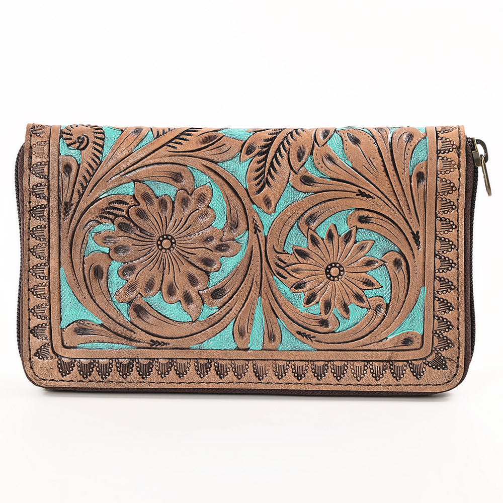 OHLAY Hand-Tooled Genuine Leather Wallet