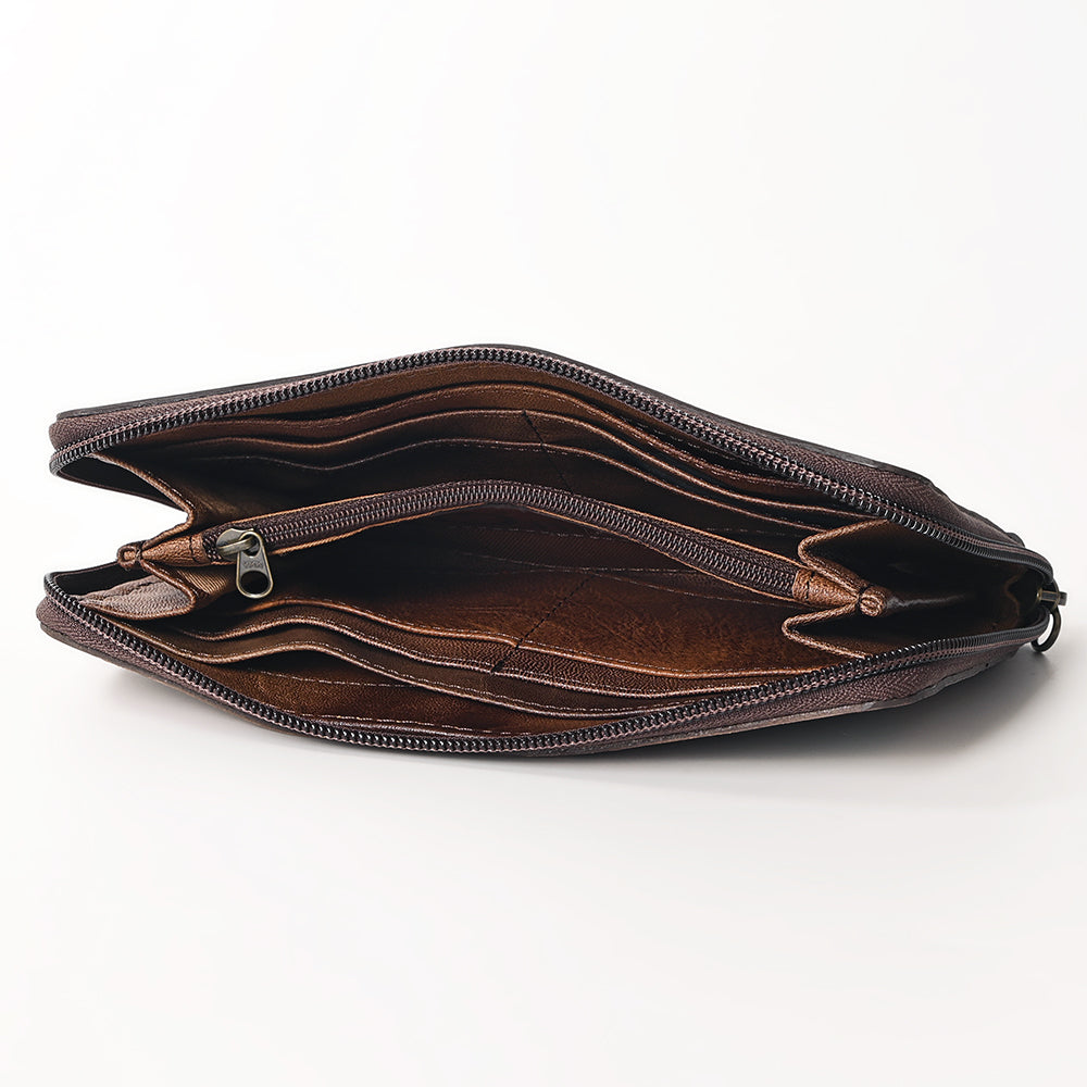 OHLAY Hand-Tooled Genuine Leather Wallet