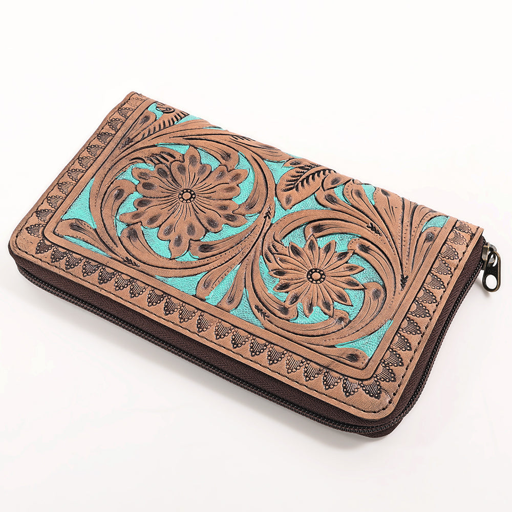 OHLAY Hand-Tooled Genuine Leather Wallet