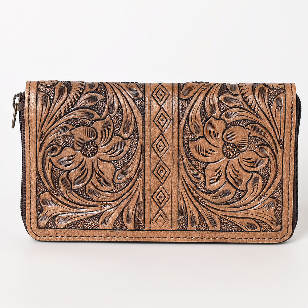 Ohlay Wallet Hand Tooled Genuine Leather