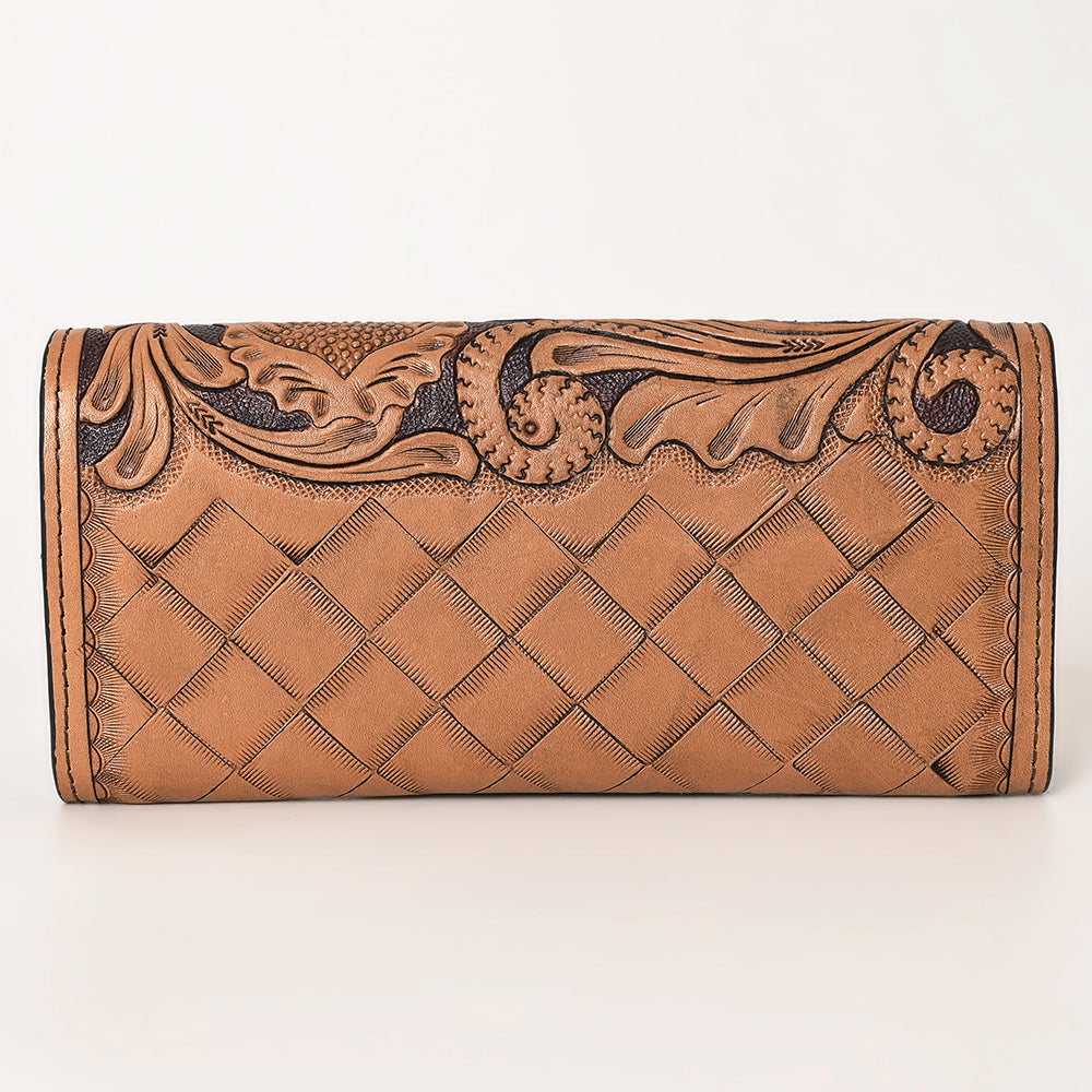OHLAY Hand-Tooled Genuine Leather Wallet
