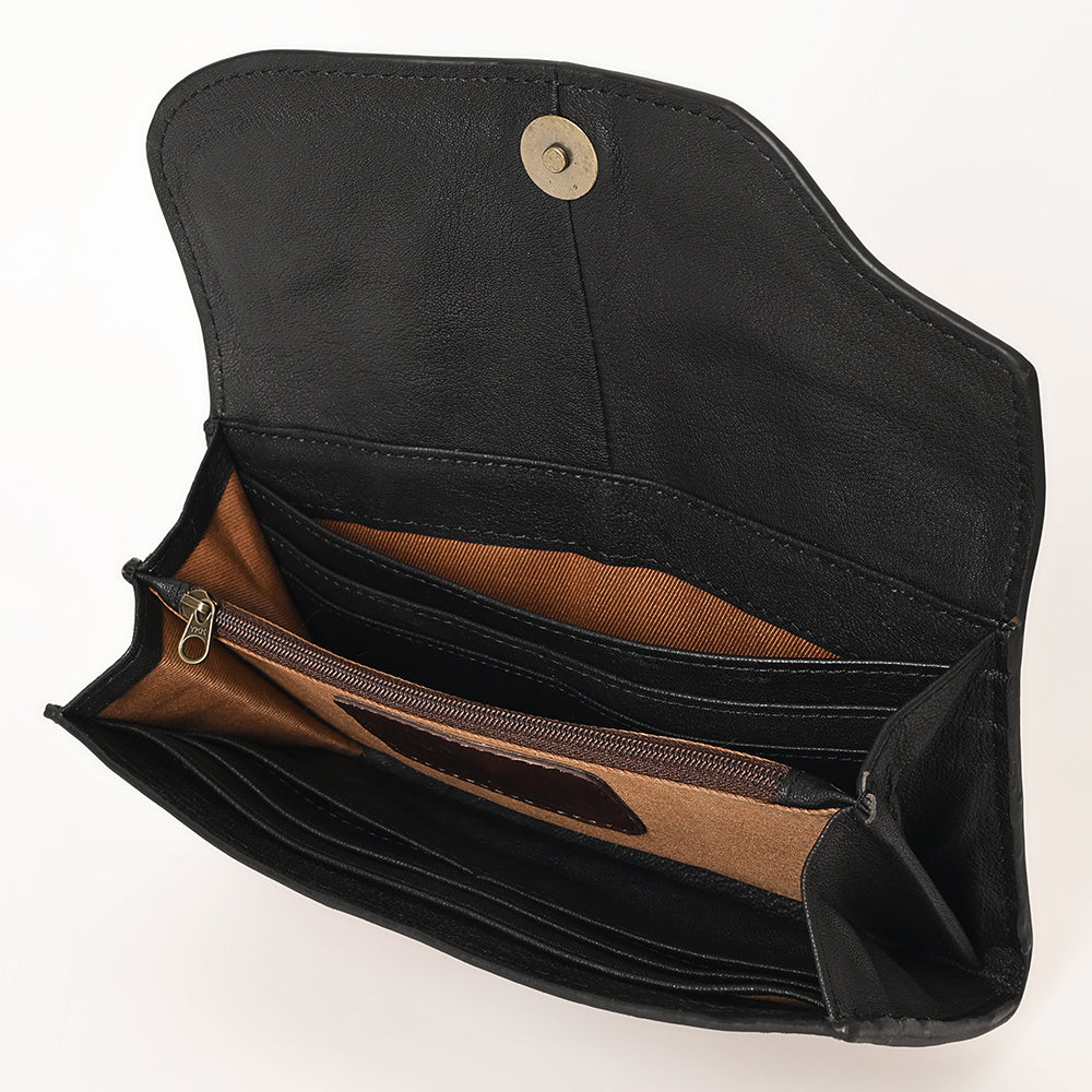 OHLAY Hand-Tooled Genuine Leather Wallet