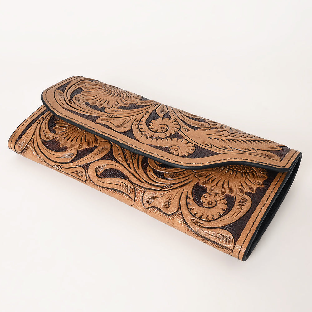 OHLAY Hand-Tooled Genuine Leather Wallet