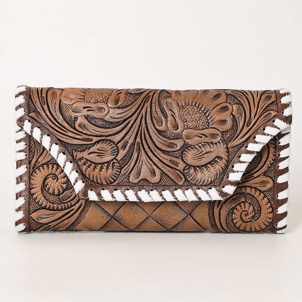 OHLAY Wallet Hand Tooled Genuine Leather Women Bag Western Handbag Purse | Womens Handbags |Leather Belt for Summer