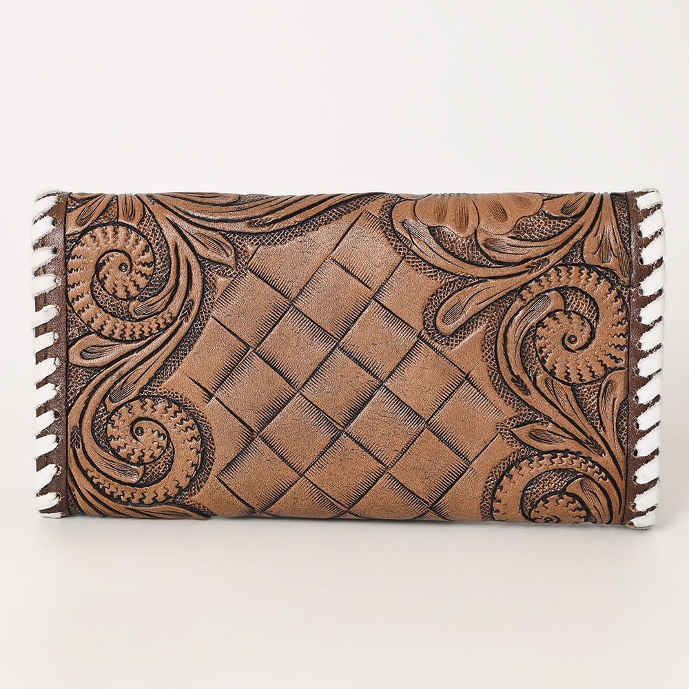 OHLAY Wallet Hand Tooled Genuine Leather Women Bag Western Handbag Purse | Womens Handbags |Leather Belt for Summer