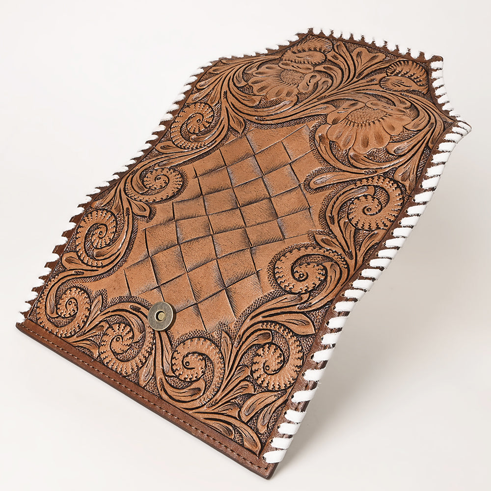 OHLAY Wallet Hand Tooled Genuine Leather Women Bag Western Handbag Purse | Womens Handbags |Leather Belt for Summer