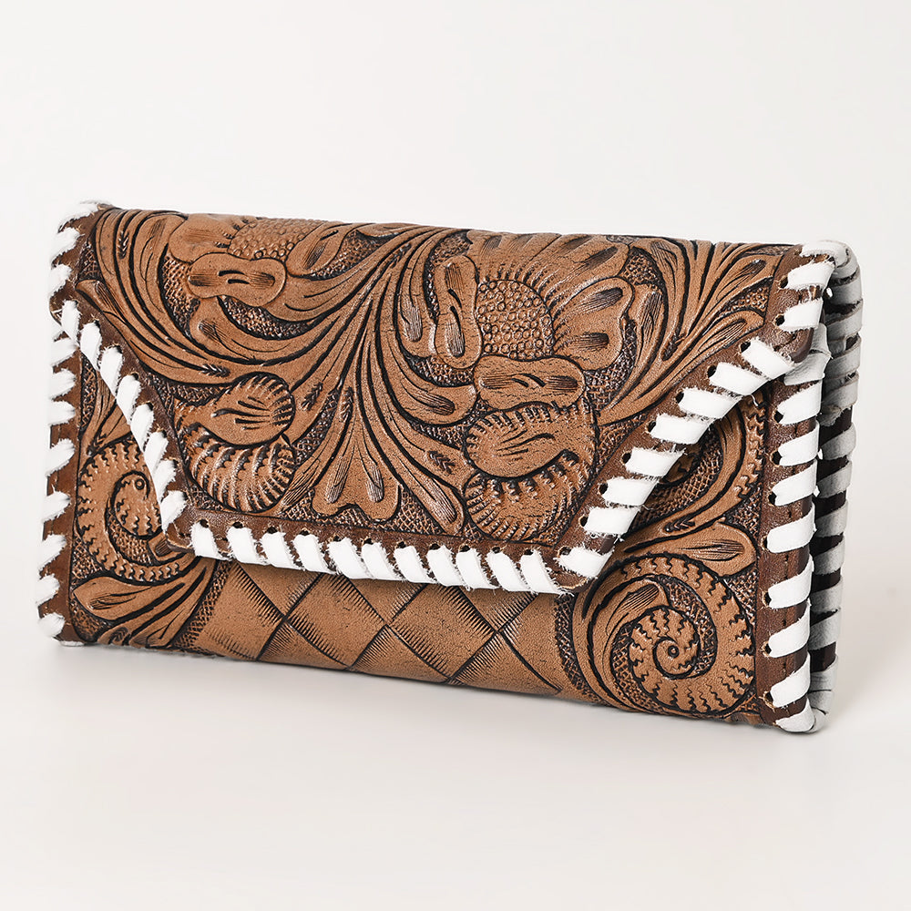 OHLAY Wallet Hand Tooled Genuine Leather Women Bag Western Handbag Purse | Womens Handbags |Leather Belt for Summer