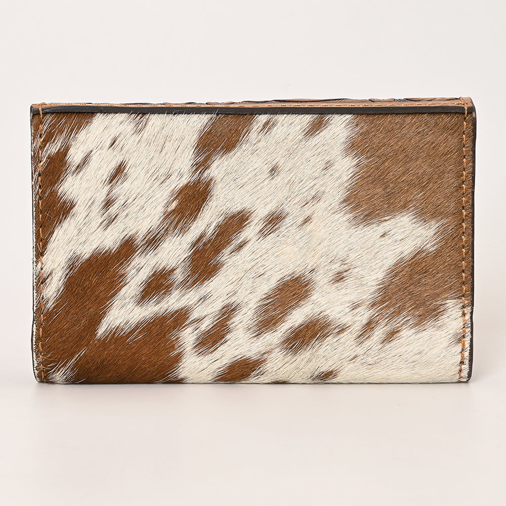 Ohlay Wallet Hand Tooled Hair-on Genuine Leather