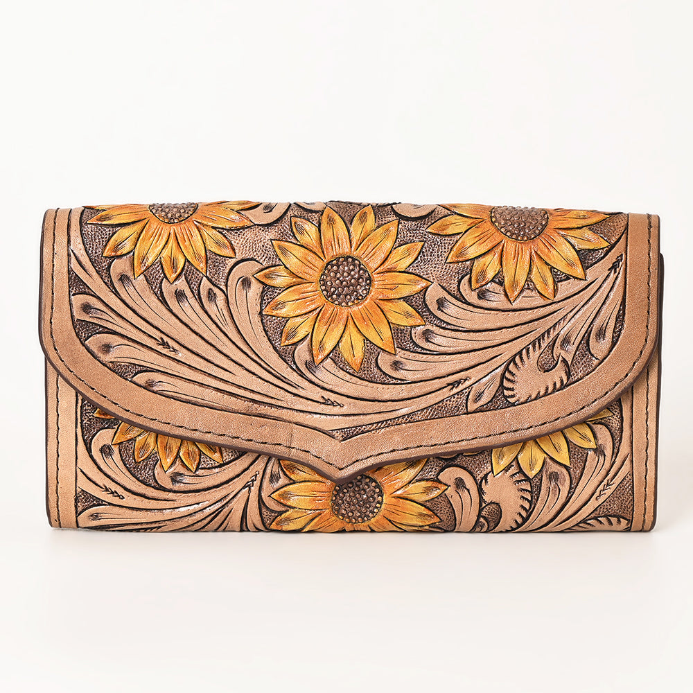 OHLAY Wallet Hand Tooled Genuine Leather Women Bag Western Handbag Purse | Womens Handbags |Leather Belt for Summer