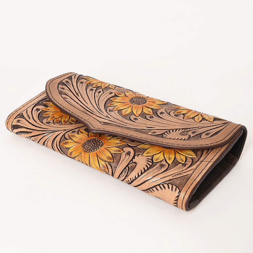OHLAY Wallet Hand Tooled Genuine Leather Women Bag Western Handbag Purse | Womens Handbags |Leather Belt for Summer