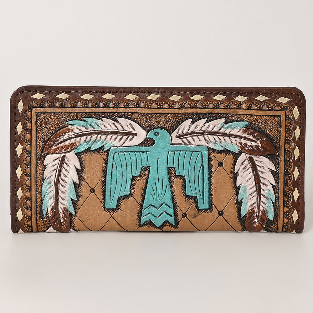 Ohlay Wallet Hand Tooled Genuine Leather