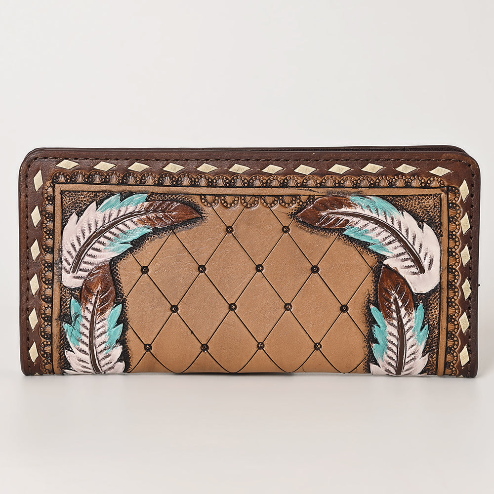 Ohlay Wallet Hand Tooled Genuine Leather
