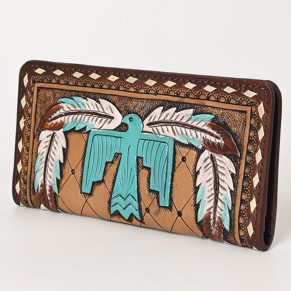 Ohlay Wallet Hand Tooled Genuine Leather
