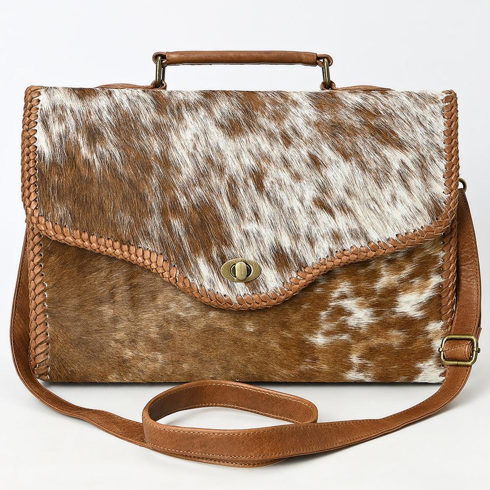 American Darling Hair-On Genuine Leather Briefcase