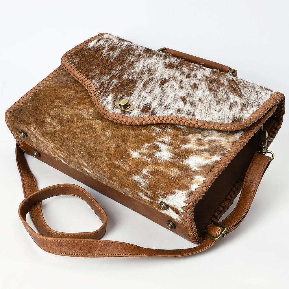 American Darling Hair-On Genuine Leather Briefcase