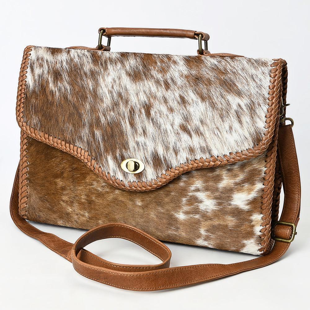 American Darling Hair-On Genuine Leather Briefcase