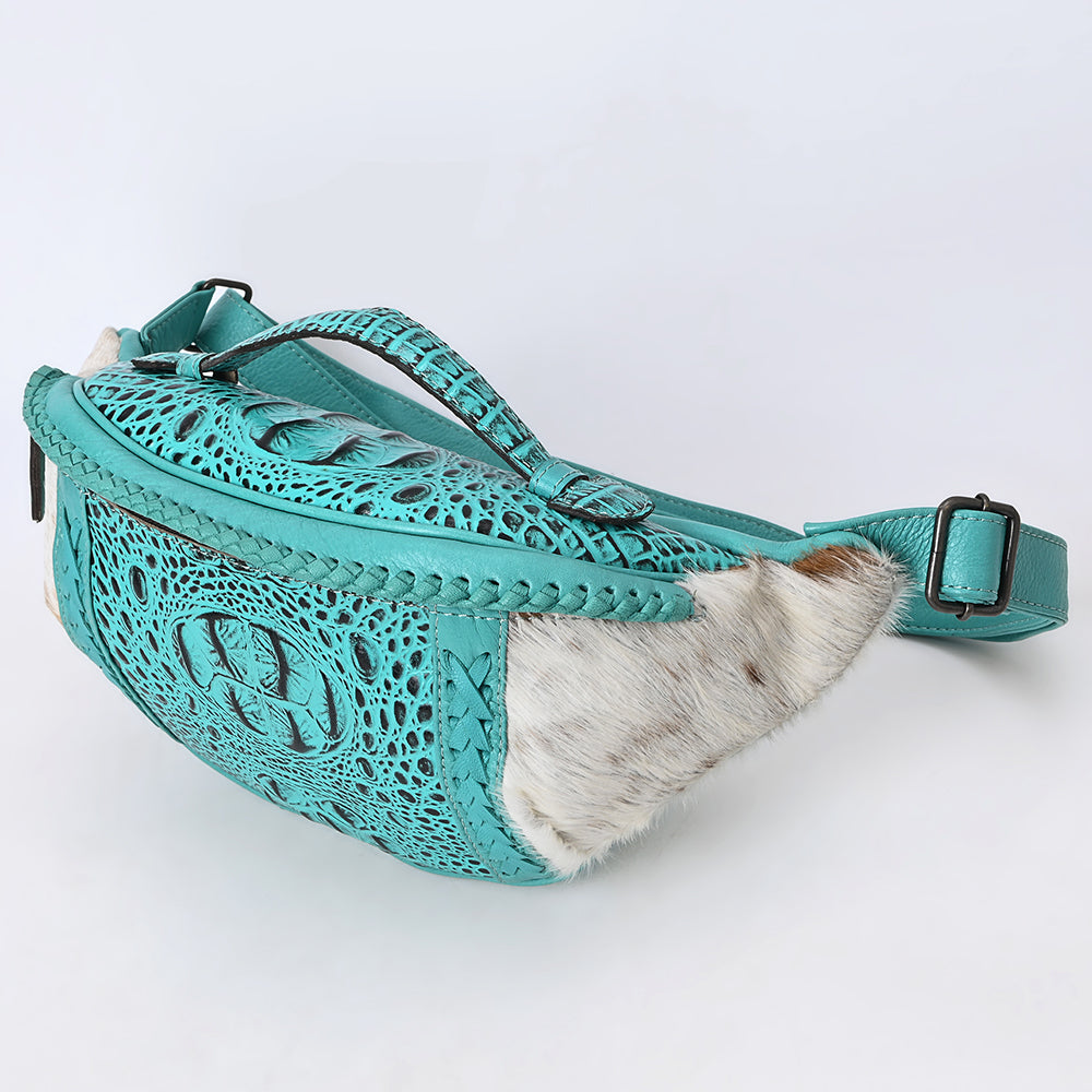 American Darling Pouch Hair-On Crocodile Embossed Genuine Leather